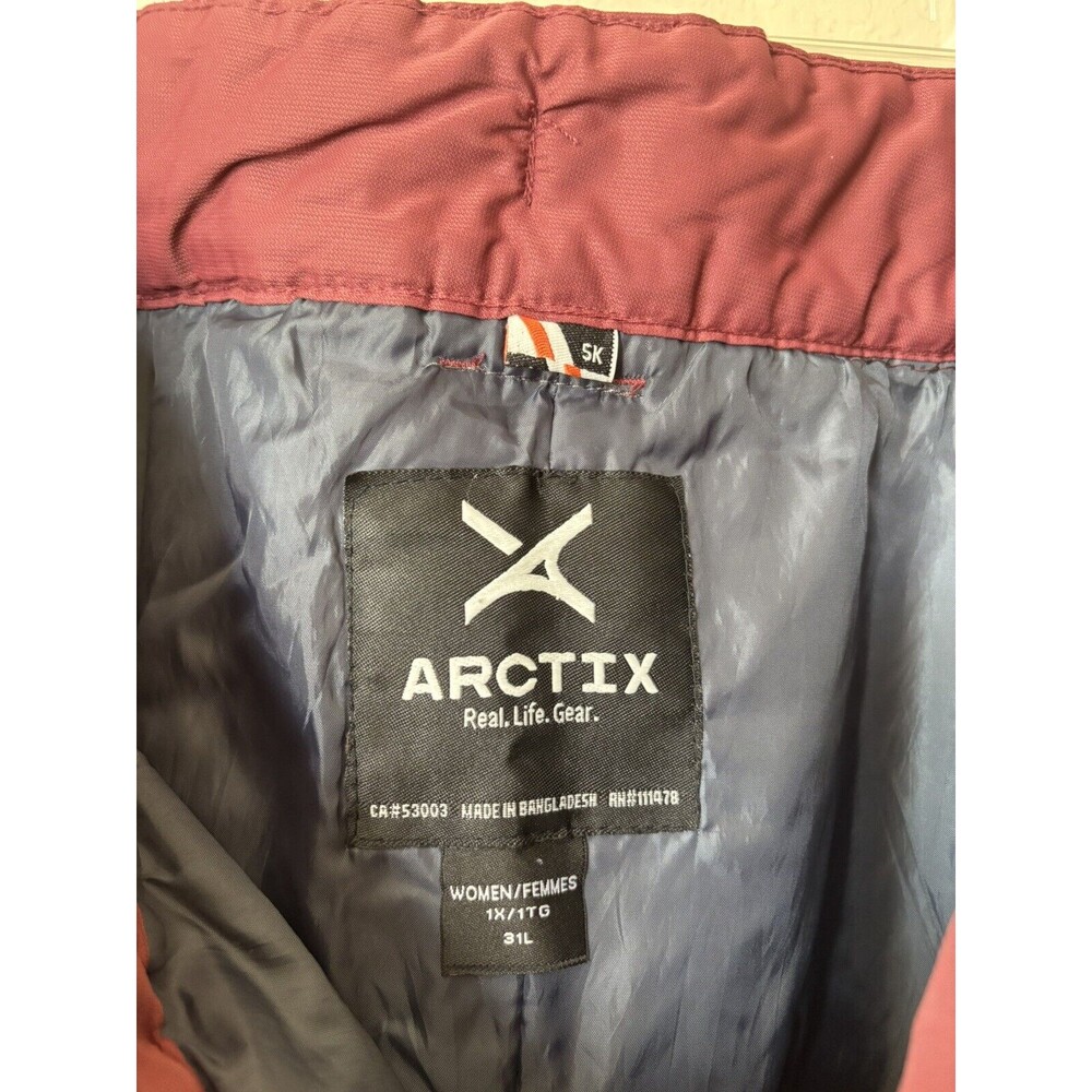 Arctix Womens Size 1X (31L) Rust Red Insulated Snow Ski Pants. Style 1800 - Picture 9 of 9
